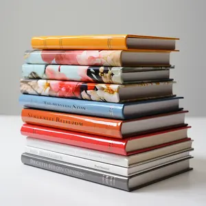 Libros de tapa dura personalizados que coleccionan libros de cuero de tapa dura impresos que pueden poner pegatinas