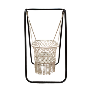Hamac à bascule pour bébé avec pompons, à suspendre dans la chambre d'enfant comme une balançoire décorative, une balançoire pour enfant de taille bébé. - Product Image 2
