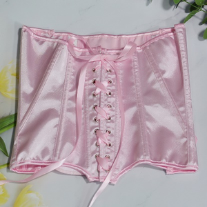 Corset en satin pour femme, idéal pour les mariages et les soirées, disponible en noir, violet, rose, marron, bleu, blanc, rouge, beige – Lingerie, Corselet, Haut ajusté à la taille - Product Image 3