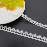 Dentelle à perles de conception nouvelle, décoration pour robe d'enfant, dentelle à paillettes brodée soluble dans l'eau, dentelle à bordure
