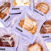 Sac à biscuits personnalisé avec logo, sac thermoscellable pour beignets et gâteaux, emballage alimentaire recyclable de qualité alimentaire pour biscuits