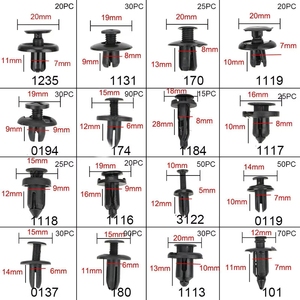 625 pièces/boîte – Clips de fixation pour voiture, attaches mixtes, rivets de panneau de porte, rivets de pare-chocs, rivets à pression pour capot moteur - Product Image 5