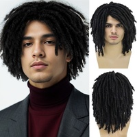 Perruque pour hommes en gros, perruques africaines en dreadlocks pour hommes, perruques en fibre chimique