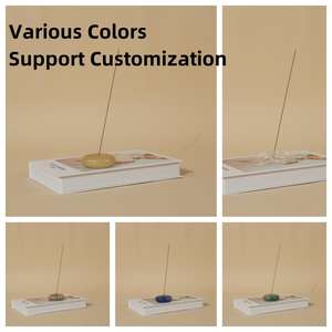 ที่วางธูปแก้วแบบกลวงมีหลายสีที่วางธูปทำจากแก้วบอโรซิลิเกตทรงสูงออกแบบได้ตามต้องการ - Product Image 3