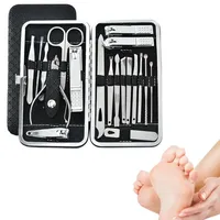 Ensemble de pédicure professionnel 8 pièces en acier inoxydable Coupe-ongles Kit de manucure pour soins personnels Kit de pédicure