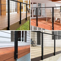 Système de garde-corps de balcon entièrement assemblé en aluminium Reilbu