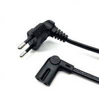 Cordon d'alimentation EU CE européen 2Pin CEE7/16 vers câble de prise C7 coudé Figure 8 Extension AC prise 90 degrés cordon d'alimentation 2 broches