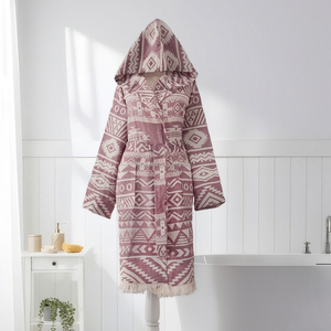 ชุดคลุมอาบน้ำผ้าฝ้าย 100% สำหรับทุกเพศ ขายดี แห้งเร็ว ชุดนอนฤดูร้อน ระบายอากาศได้ดี ผ้าทอ น้ำหนักเบา ผลิตในตุรกี ใช้ได้ทุกปี ODM - Product Image 1