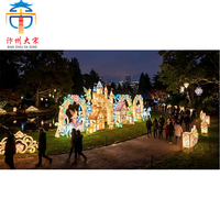 Lanternes en soie sur mesure, de grande taille, pour animaux de ferme, pour la décoration lumineuse de Noël et des fêtes annuelles.