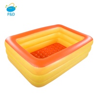 Piscine Gonflable Portable en PVC 0,28 mm Bleue pour Famille, Jardin, Camping, Extérieur, Enfants, Bébés, Saison de Natation, Impression de Logo - Grande Vente