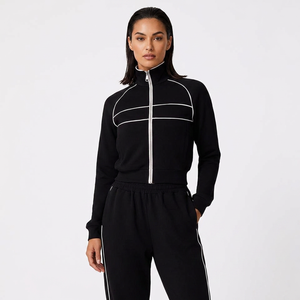 Chaqueta Deportiva para Mujer, al por Mayor, con Cierre Completo, Cuello Alto, Transpirable, Resistente al Viento, Ropa Deportiva para Gimnasio - Product Image 3