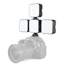 미니 휴대용 카메라 LED 패널 비디오 라이트 6500K 카메라 스마트 폰 GoPro vlogging 키트