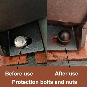 चीन के अखरोट में बने ek में 17 मिमी काले प्लास्टिक के अखरोट सुरक्षा बोल्ट सजावटी कवर कैप के लिए सजावटी कवर कैप - Product Image 4