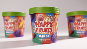 Abink Nuevo Diseño Helado Suave <span class=keywords><strong>Happy</strong></span> Fruits Cuatro Sabores Frutales Chocolate Fresa Aditivos de Azúcar 150g Bolsa Lista para Comer - Product Image 2