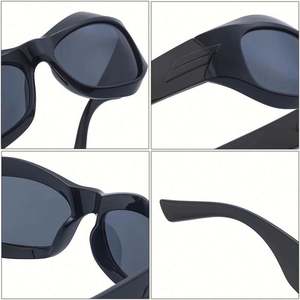 Lunettes de soleil Y2K rétro personnalisées avec logo, style polygonal œil de chat, punk, pour le sport et la conduite, pour femmes et hommes, vente en gros - Product Image 6