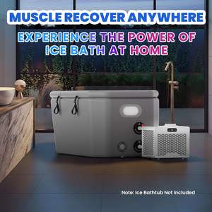 Envío Local en EE. UU. Bañera de Hielo de 0.8 HP con Enfriador Integrado, Bomba de Filtro Incorporada, Sistema de Enfriamiento de Agua Fría Compatible con Bañera de Hielo - Product Image 6