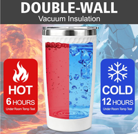 Gobelet de voyage isotherme en acier inoxydable 304 à double paroi de 20 oz pour voiture, gravé au laser, idéal pour offrir en cadeau