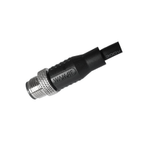 Connecteur de câble moulé mâle M12 droit non blindé à souder, étanche IP67, pour automatisation industrielle, norme IEC61076, en cuivre