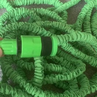 Tuyau d'arrosage magique à triple extension - Matériau PVC vert - Pour l'arrosage et le lavage de voitures - Produit transfrontalier