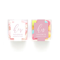 Petites Bougies Cadeaux pour Invités de Mariage, Faveurs Personnalisées en Forme de Cube Bulle, Présentoir de Cadeaux de Mariage