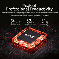 Estación de Trabajo Portátil y Robusta con IA, AMD Threadripper 7980X, Quadro P2000, 256 GB de RAM, SSD de 2 TB, Pantalla 4K de 16 TB, WiFi 6, PC Industrial