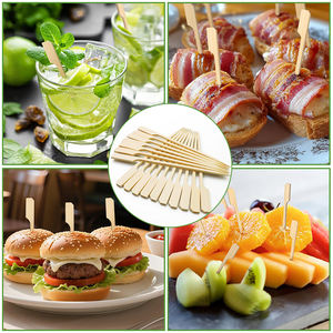 Brochettes jetables <span class=keywords><strong>en</strong></span> bambou pour <span class=keywords><strong>barbecue</strong></span>, surface lisse, petites brochettes à kebab, biodégradables, faciles à nettoyer, résistantes à la chaleur, <span class=keywords><strong>kit</strong></span> de 2 - Product Image 3