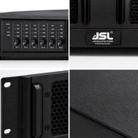 Amplificateur de puissance professionnel JSL 6 canaux 6x350W 2U pour montage en rack, classe AB, amplificateur PA