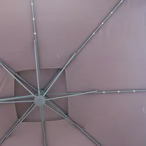 Alüminyum 3m kare asılı ofset parasols bahçe 10 ft konsol high end ticari bahçe veranda şemsiyesi
