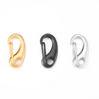 10 pièces/lot acier inoxydable en forme de D mousqueton boucle porte-clés suspendu fermoir connecteur Clips mousqueton crochets pour la fabrication de bijoux à bricoler soi-même