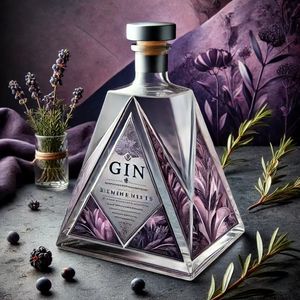 Bouteille en verre de 375ml 500ml 700ml 750ml <span class=keywords><strong>vide</strong></span> transparente personnalisée avec <span class=keywords><strong>bouchon</strong></span> en liège pour rhum whisky vodka gin spiritueux - Product Image 2