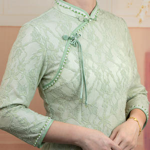 中式长尾扣玉珠蜻蜓旗袍手扣汉服民族装饰纽扣 - Product Image 2