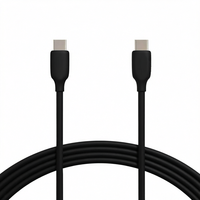 Kabel Pengisian Cepat USB C ke C 20W 60W 100W PVC untuk Laptop dan Ponsel 1m 1.5m 2m