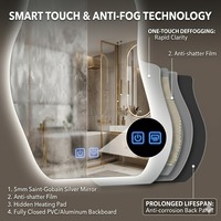 Miroir mural LED irrégulier pour chambre à coucher, miroir nuage rétroéclairé pleine longueur, miroir de salon d'hôtel avec éclairage LED