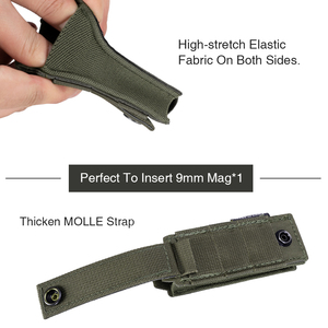 इडोगयर नायलॉन 9 मिमी एकल सामरिक कैमो मैग पाउच लेजर कट सिंगल मैग कैमियो होल्स्टर 9 मिमी पत्रिकाओं के लिए - Product Image 4