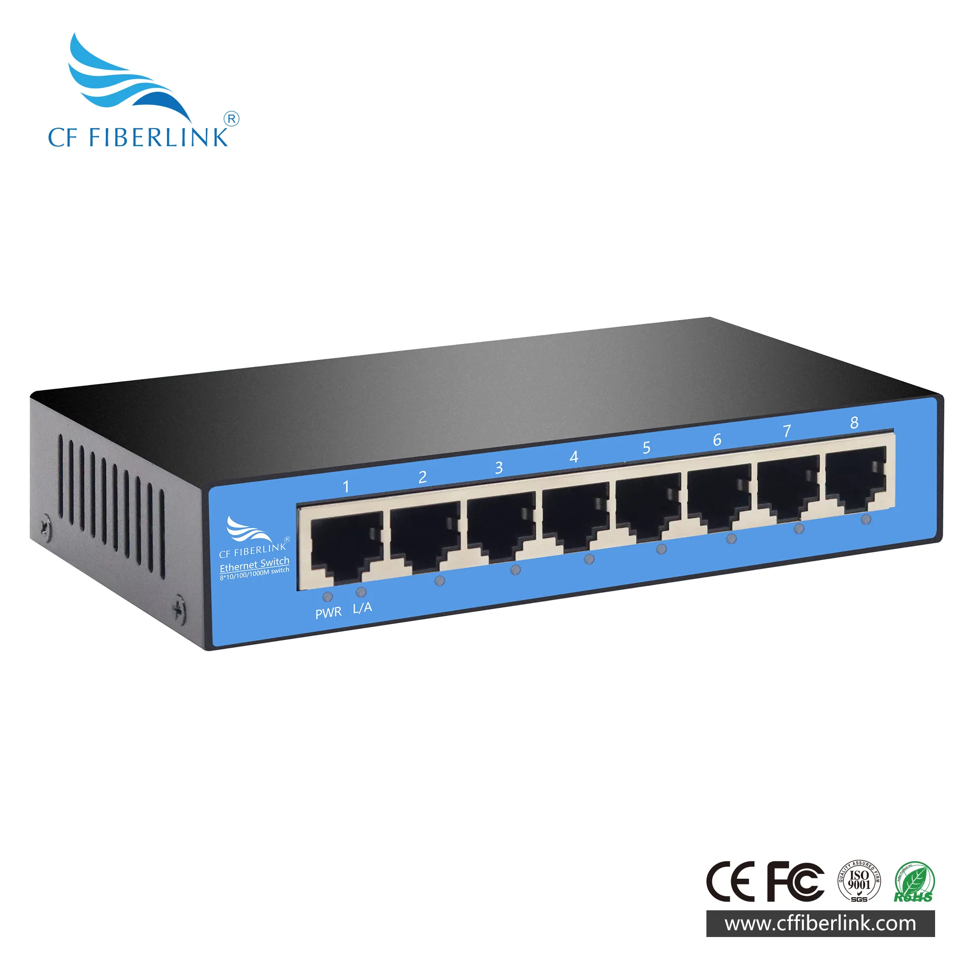 Nuevos interruptores de red TP originales, distribuidor de escritorio caliente de fábrica típico, interruptor Gigabit completo de fibra de 8 puertos, interruptor Ethernet POE