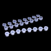 Pots de peinture vides de 28 pièces, avec couvercle, Mini conteneurs de rangement transparents pour salles de classe d'école, peintures et Festivals artistiques (3/5 ml/ 0.1 oz)