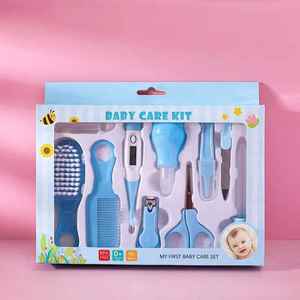 Kit de Soins et d'Hygiène pour Bébé Nouveau-né et Enfant, 10 Pièces, en Silicone Sûr, avec Thermomètre, Brosse à Cheveux et Outils de Soin des Ongles - Product Image 1