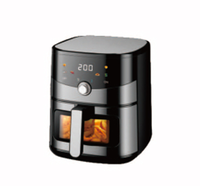 Friteuse à air numérique à double cuve avec grand écran couleur et fenêtre de visualisation, capacités 2.5L, 5.0L, 6.0L, 8L, 9L, 10L, 11L, 12L
