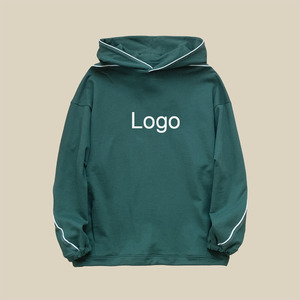 2025 Fashion Style Custom Logo Screen Printed Side Pockets Men Women Cotton French Terry Oversized Hoodie