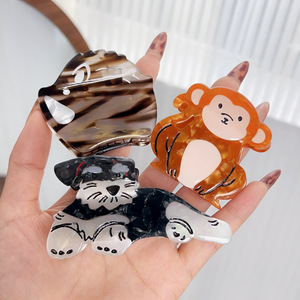 Nuovo Stile Fermaglio per Capelli in Acetato a Forma di Schnauzer, Piccolo, con Personalità, a Clip, Accessorio per Capelli da Donna - Product Image 1