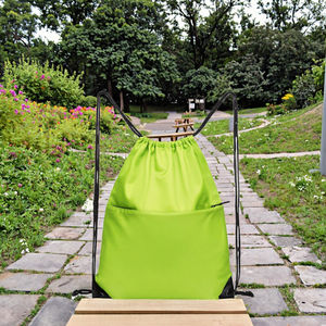 Sac à dos unisexe de sport tendance 20-38L grande capacité avec motif lettres, cordon de serrage, poche intérieure, en polyester imperméable, personnalisable - Product Image 3