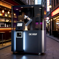 Station de travail intelligente pour robot collaboratif à 6 axes : système de préparation de boissons avec fonctionnalité de scan et de paiement automatisés