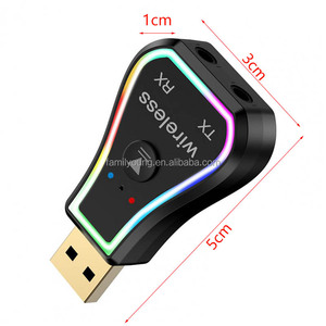Adaptateur émetteur-récepteur <span class=keywords><strong>audio</strong></span> Bluetooth M11 3,5 mm AUX USB, lumière d'ambiance <span class=keywords><strong>sans</strong></span> <span class=keywords><strong>fil</strong></span>, mains libres <span class=keywords><strong>pour</strong></span> voiture, maison, télévision, <span class=keywords><strong>casque</strong></span> - Product Image 3