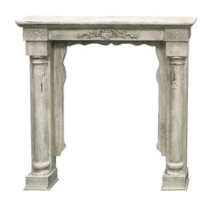 ビンテージぼろぼろのシックなアンティークホワイト装飾屋内自立型マンテル木製暖炉マントルピースリビングルーム室内装飾 - Product Image 2