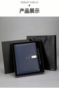 Customized Logo Multi Functional <b>A5</b> Wireless Charging Smart <b>Notepad</b> PU Leather Journal Notebook Set with USB - Product Image 6