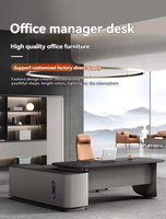 Escritorio Ejecutivo Ajustable Premium con Detalles en Contraste para Oficina Moderna en Casa y Espacios de Trabajo Gerenciales