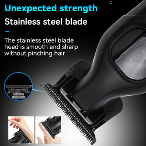 Cortadora de Pelo Kemei KM-1681 de Diseño Delgado y Antideslizante <span class=keywords><strong>para</strong></span> Barbería, Máquina de Corte de Alta Velocidad con Cuchillas <span class=keywords><strong>para</strong></span> Diseños y Gancho - Product Image 3