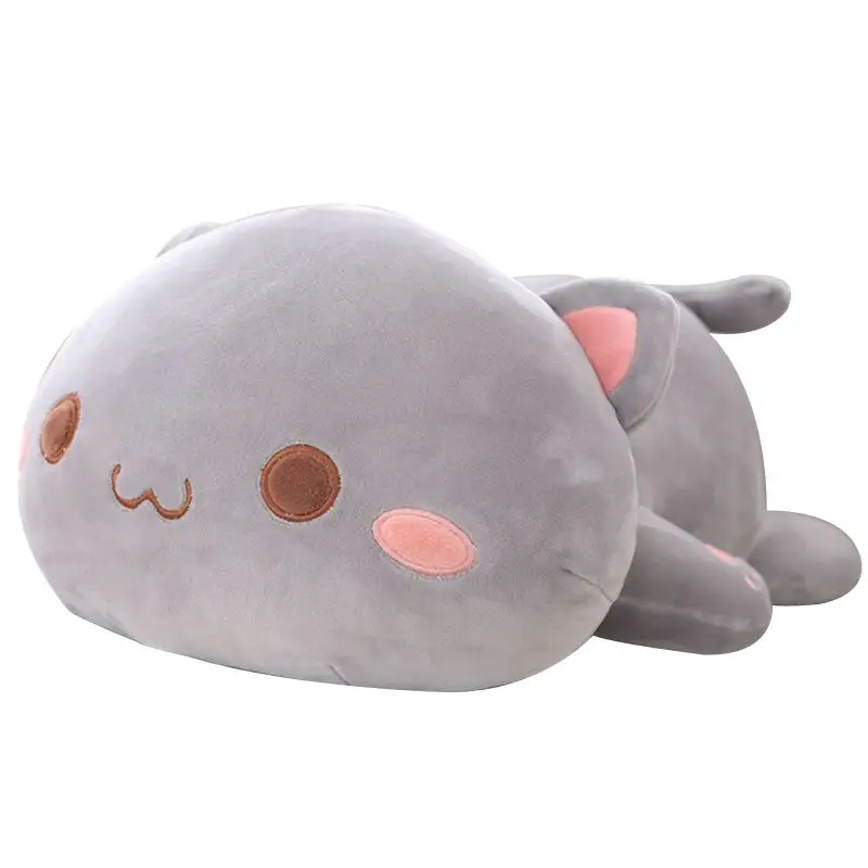 Kawaii Pet Little White Cat Plush Toy Soft Anime Cat Pillow Soothing Plush Doll Children Gifts Cute Kitten Stuffed Animal Toy