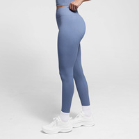 Leggings de sport sans couture taille haute pour femmes Vractivewholesale, extensibles dans 4 directions, taille élastique, en nylon et élasthanne, pantalon de yoga uni