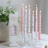 Bougie décorative en paraffine Nicro personnalisée, 2 pièces, 25 cm, motif floral, sans fumée, longue, pour mariage, anniversaire, fête, banquet